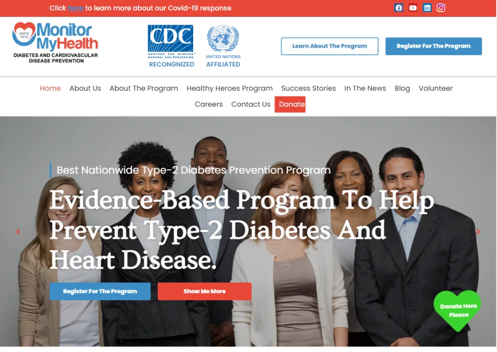 Monitor My Health site